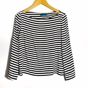 Alice And Olivia Striped Silk Blend Large